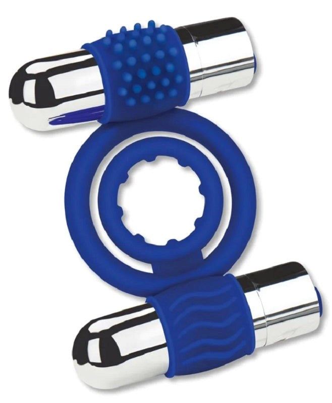 Zolo Duo Vibrating C-Ring - - Stretchy Cock Rings