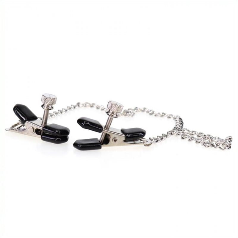Alligator Nipple Clamp With Chain - - Nipple and Clit Clamps