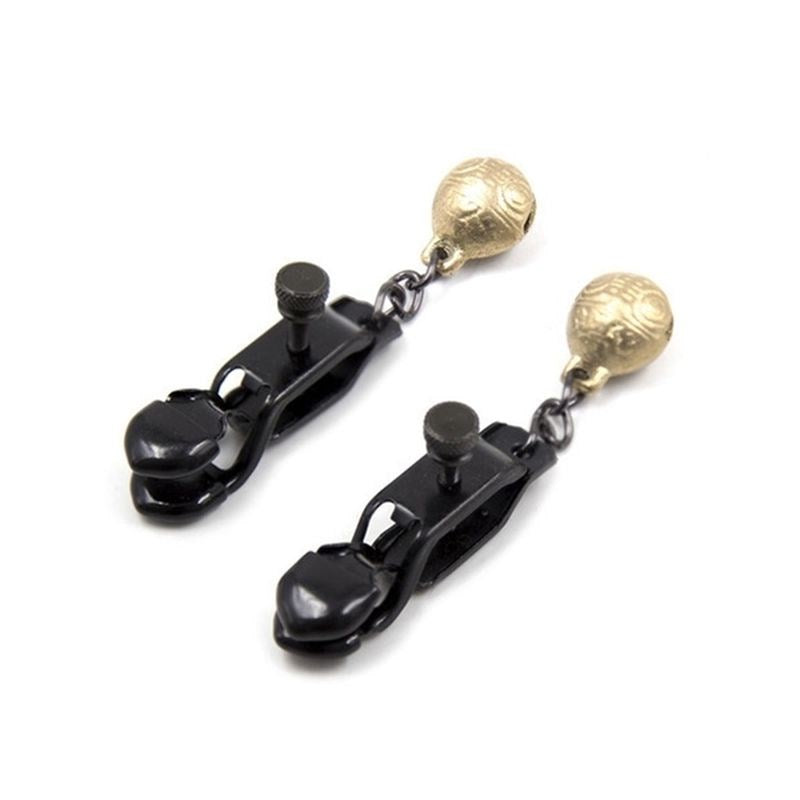 Alligator Nipple Clamps With Bell - - Nipple and Clit Clamps