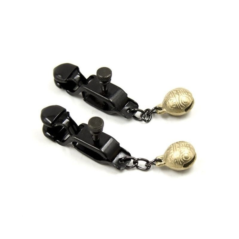 Alligator Nipple Clamps With Bell - - Nipple and Clit Clamps
