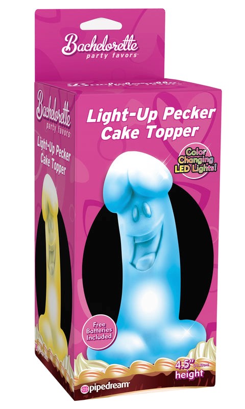 Pipedream Bachelorette Party Light Up Pecker Cake Topper - - Bachelorette and Bucks