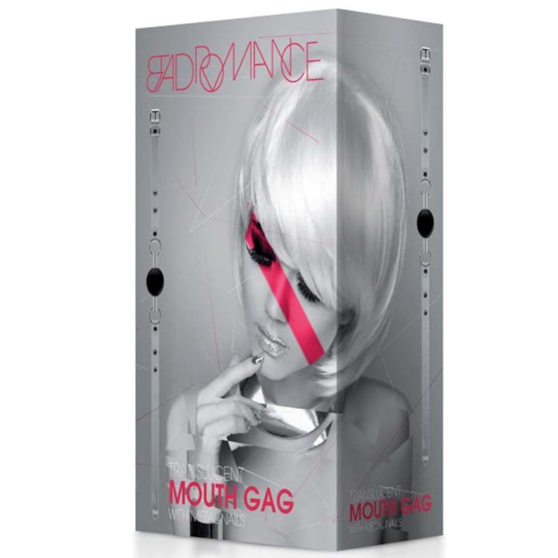 Bad Romance Translucent Mouth Gag with Metal Nails - - Masks And Blindfolds