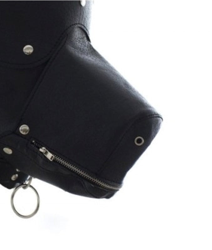 Bang Good Bondage Dog Hood Shiny Real Leather - - Bondage Hoods