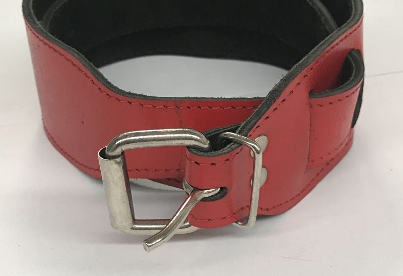 BDSMSale Adjustable Red Leather Collar - - Collars and Leads