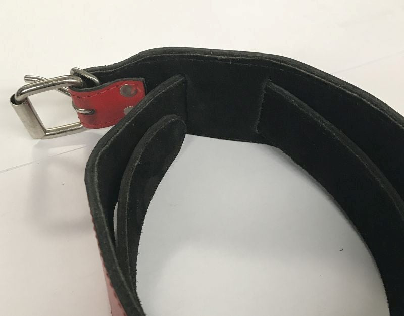 BDSMSale Adjustable Red Leather Collar - - Collars and Leads