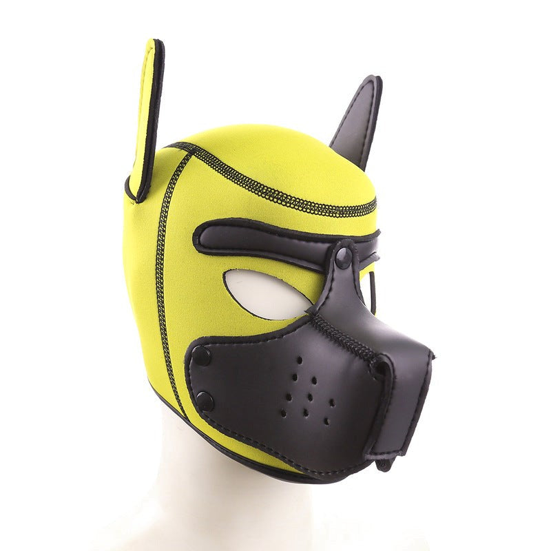 Black Mouth Dog Hood - - Bondage Hoods