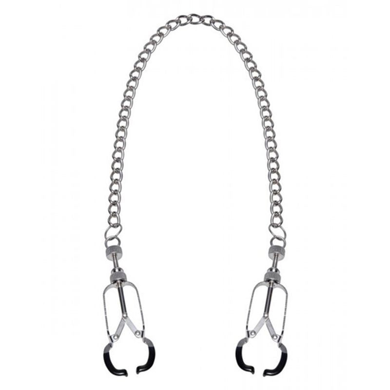 Caliper Nipple Clamps with Removable Chain - - Nipple and Clit Clamps
