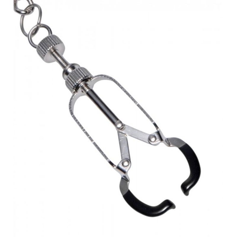 Caliper Nipple Clamps with Removable Chain - - Nipple and Clit Clamps
