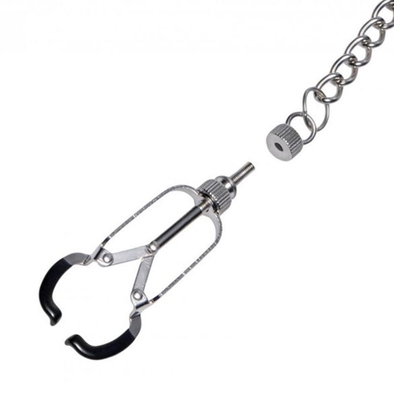 Caliper Nipple Clamps with Removable Chain - - Nipple and Clit Clamps
