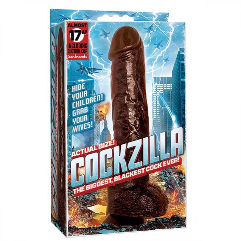 Cockzilla Black 17 Inch Dong - - Realistic Dildos