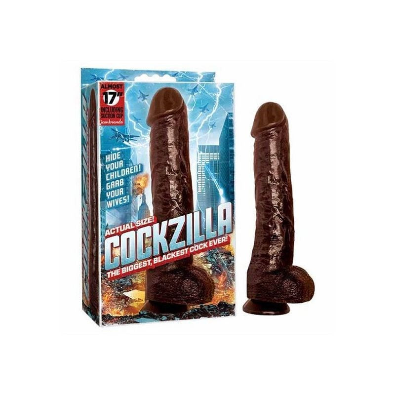 Cockzilla Black 17 Inch Dong - - Realistic Dildos