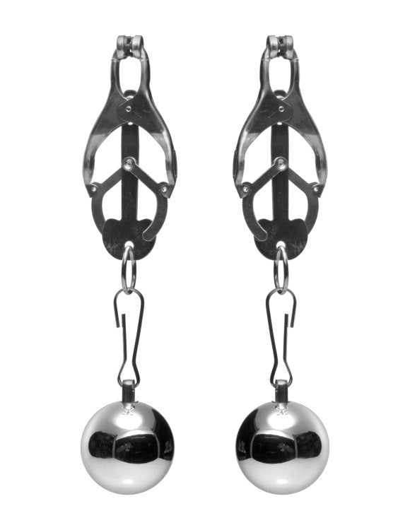 Deviant Monarch Weighted Nipple Clamps - - Nipple and Clit Clamps