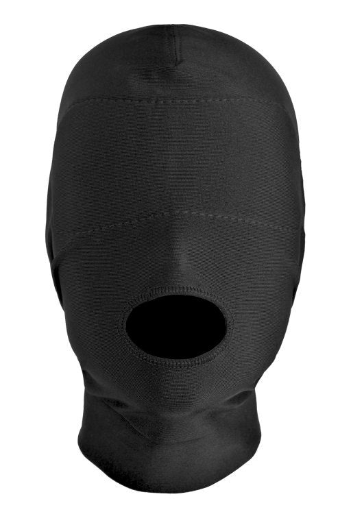 Disguise Open Mouth Hood With Padded Blindfold - - Bondage Hoods