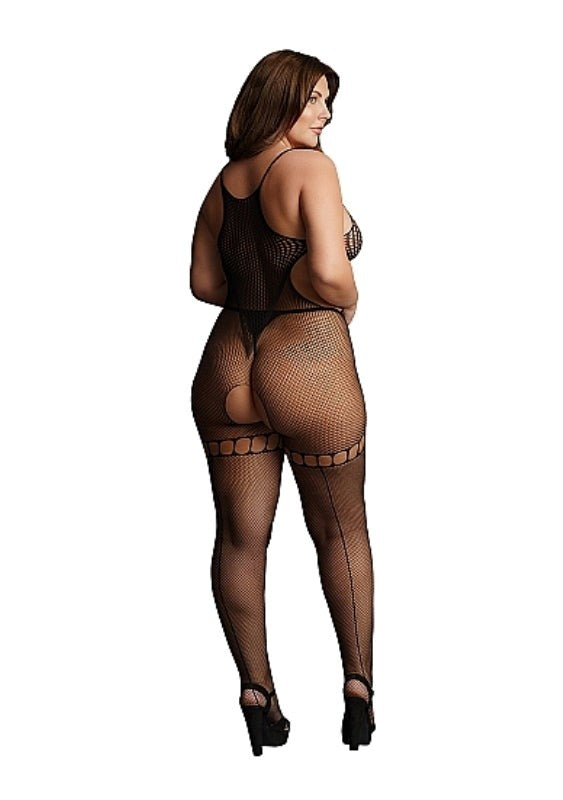 Duo Net High Neck Bodystocking - - Body Stockings