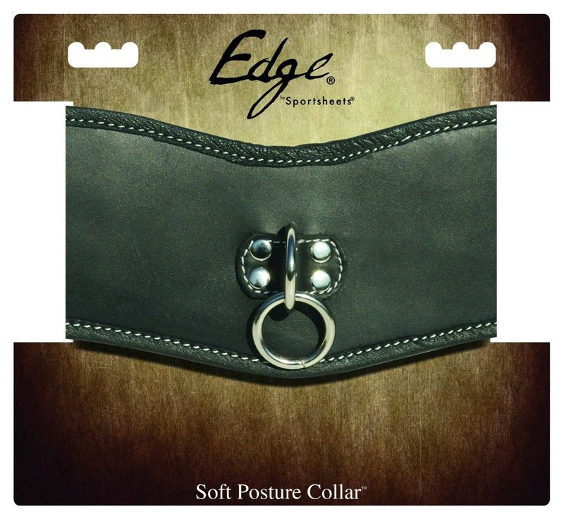Edge Soft Leather Posture Collar - - Collars And Cuffs