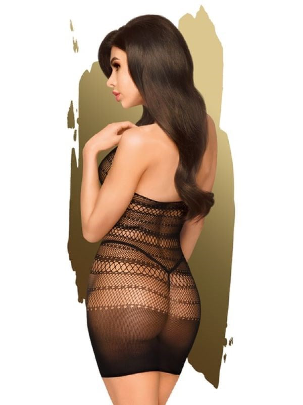 Epic Night High-Neck Mini Dress Black - - Bras and Bra Sets