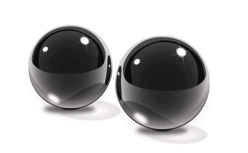 Fetish Fantasy Limited Edition Black Glass Ben Wa Balls - - Love Eggs and Kegel Exercisers