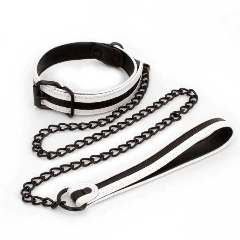 GLO Bondage Collar and Leash - - Collars And Cuffs