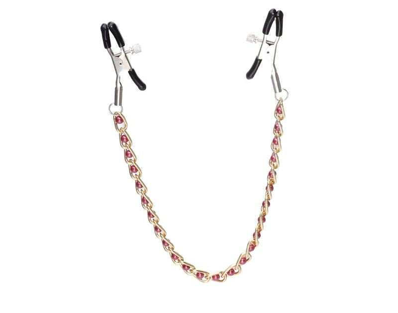 High Beam Nipple Clamps & Chain - - Nipple and Clit Clamps