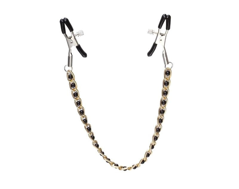High Beam Nipple Clamps & Chain - - Nipple and Clit Clamps