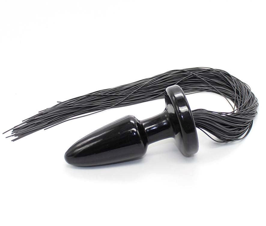 Horse Soft Rubber Tail Anal Plug - - Steel Sex Toys