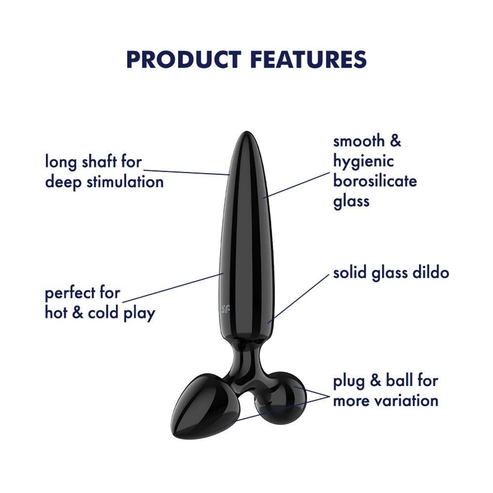 Satisfyer Triple Crystal 1 Glass 3-in-1 Butt Plug - Butt Plugs