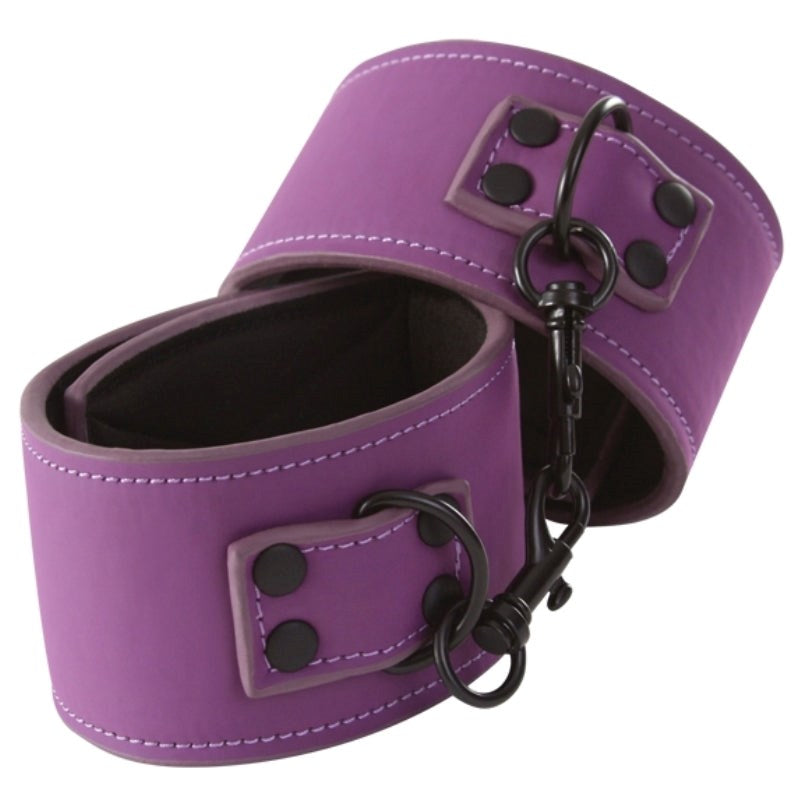 Lust Bondage Wrist Cuff Purple - - Collars And Cuffs