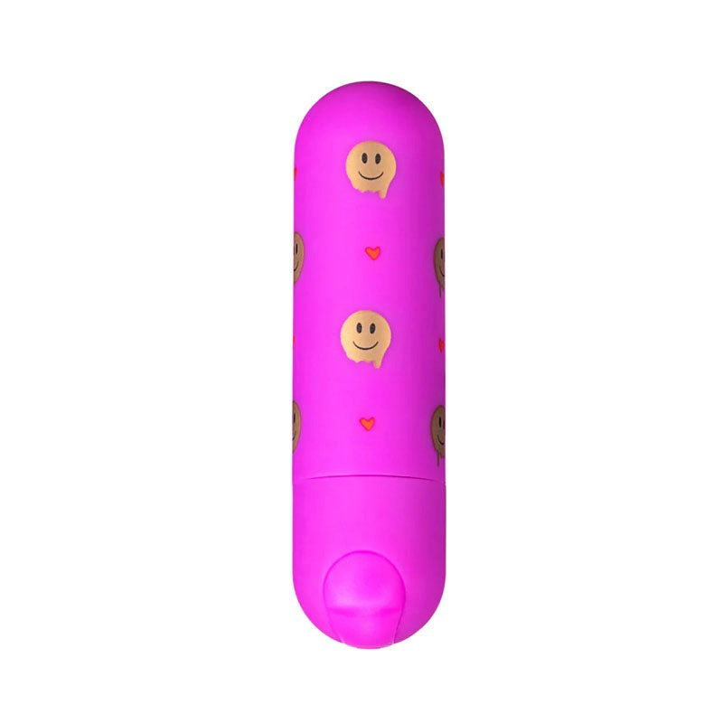 Maia Giggly Rechargeable Bullet - Emoji Pink - - Bullet Vibrators