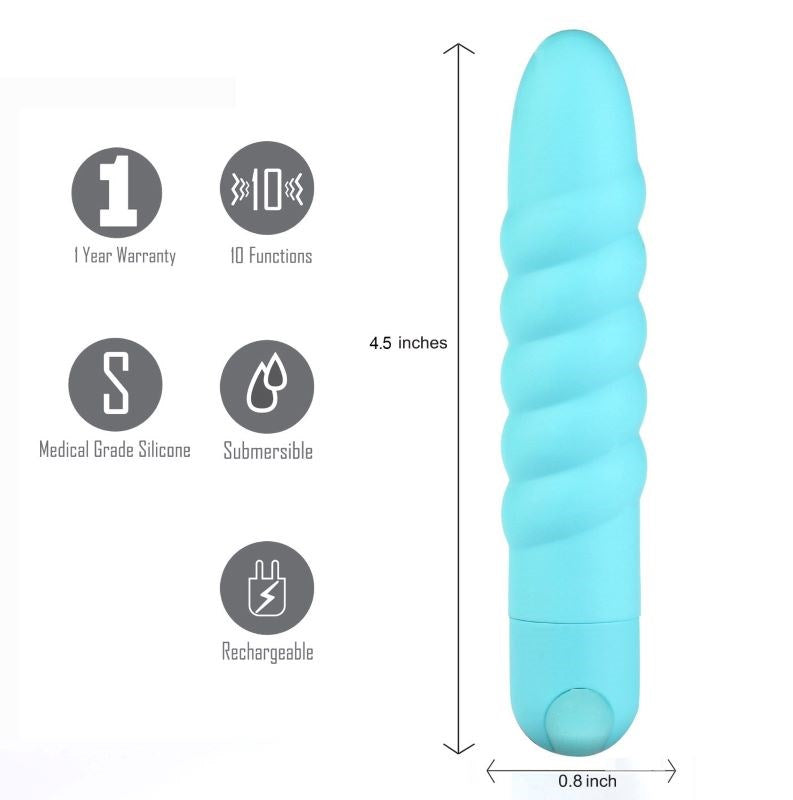 Maia Lola Rechargeable Vibrator - Teal - - Bullet Vibrators