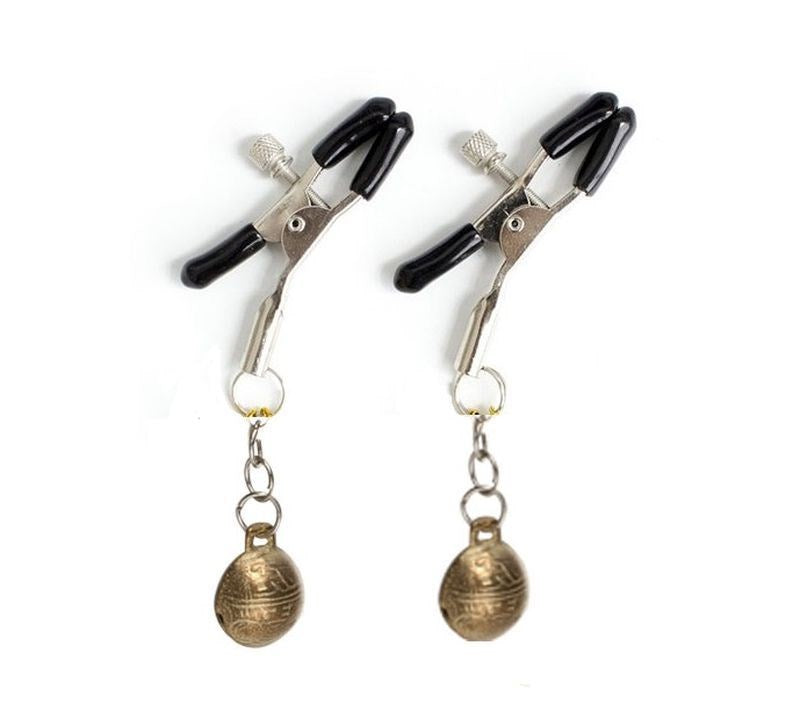 Metal Nipple Clamps with Bells - - Nipple and Clit Clamps