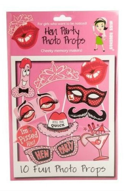 Miss Naughty Hen Party Photo Props - Sex Games, Coupons and Tricks