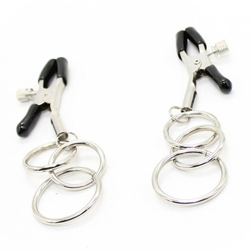 Nipple Clamps with 3 Ring - - Nipple and Clit Clamps