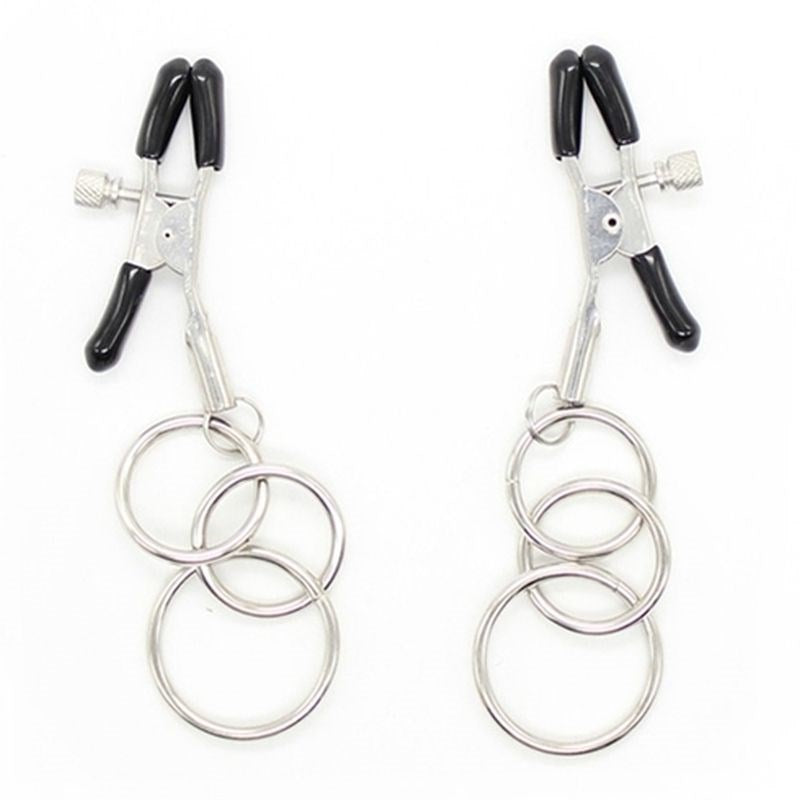 Nipple Clamps with 3 Ring - - Nipple and Clit Clamps