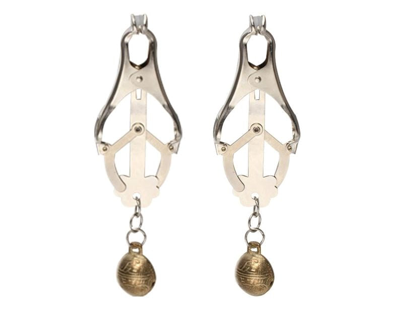 Nipple Clover Clamp With Bells - - Nipple and Clit Clamps