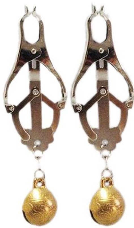 Nipple Clover Clamp With Bells - - Nipple and Clit Clamps