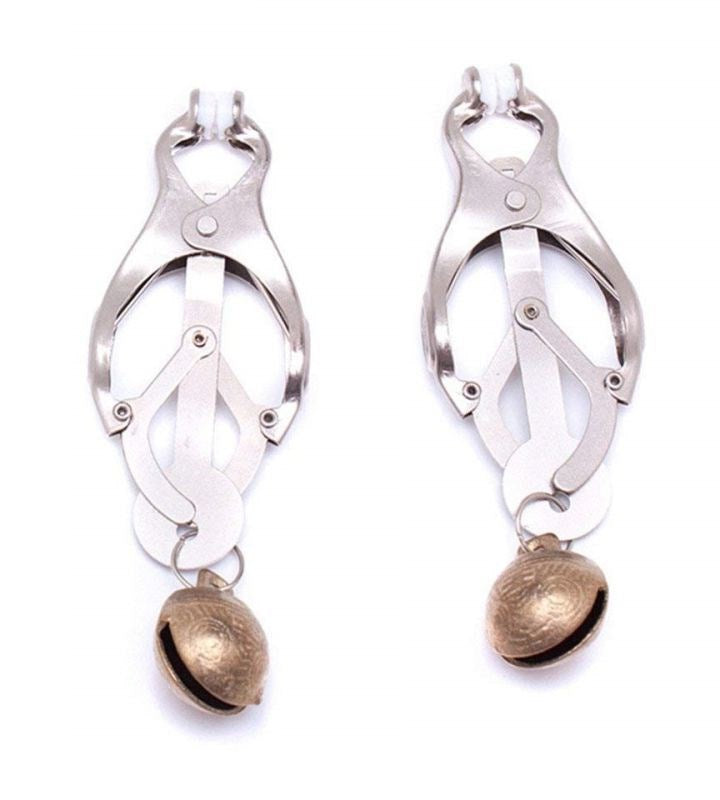 Nipple Clover Clamp With Bells - - Nipple and Clit Clamps