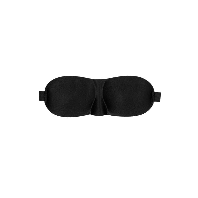 OUCH! BW Satin Curvy Eye Mask With Elastic Straps - - Masks And Blindfolds