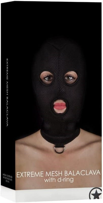 Ouch! Extreme Mesh Balaclava with D-Ring - - Masks And Blindfolds