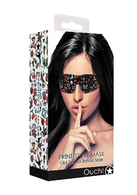 OUCH! Printed Eye Mask - Old School - - Masks And Blindfolds