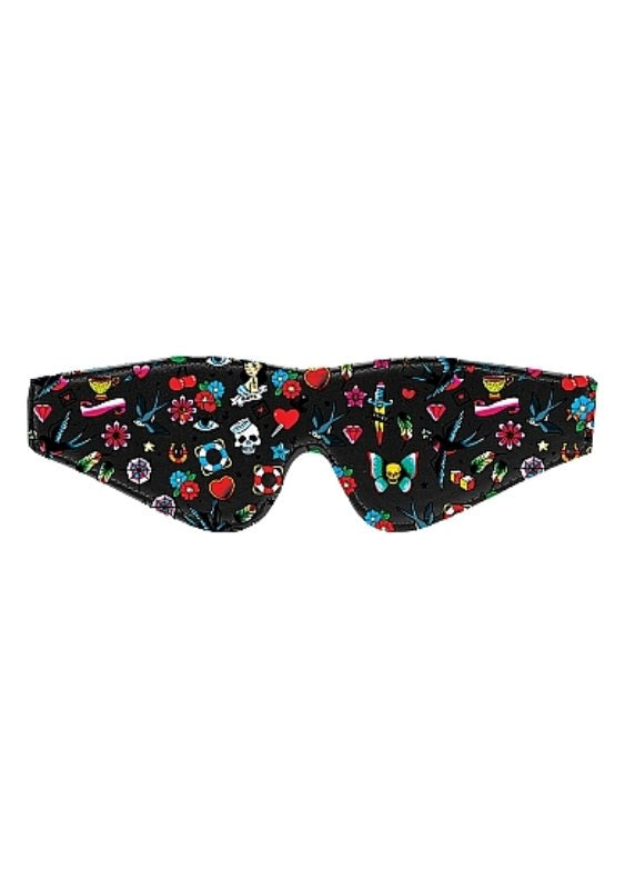 OUCH! Printed Eye Mask - Old School - - Masks And Blindfolds