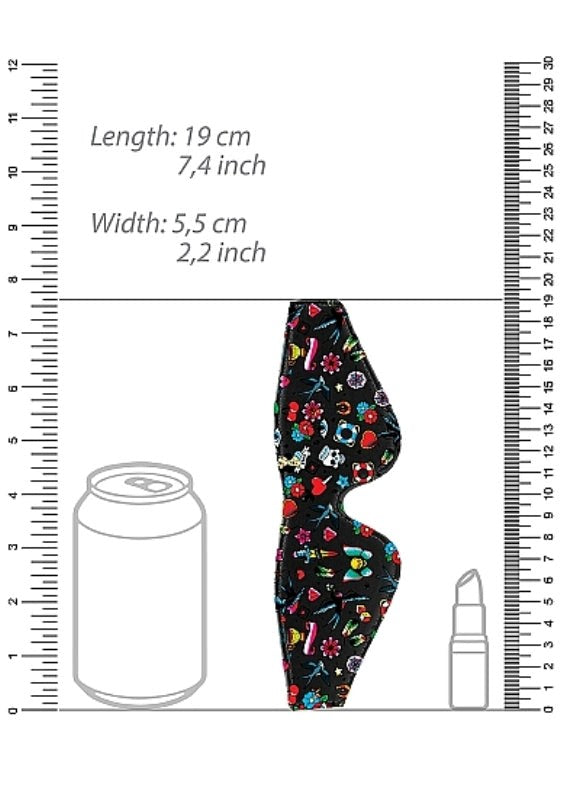 OUCH! Printed Eye Mask - Old School - - Masks And Blindfolds