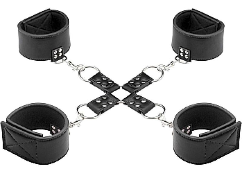 Ouch! Reversible Hogtie Black - - Cuffs and Restraints