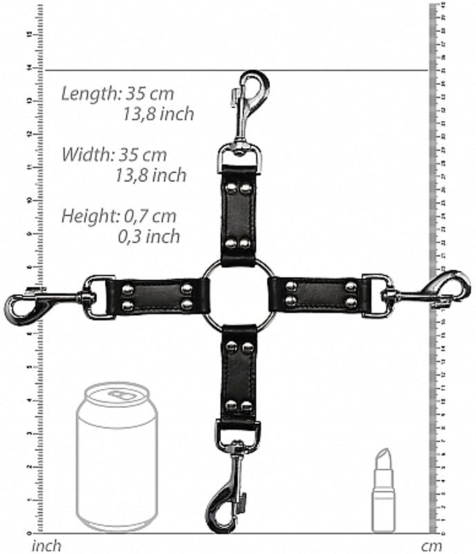Pain 4-way Leather Hogtie - - Cuffs And Restraints