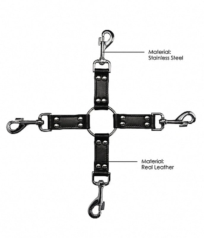 Pain 4-way Leather Hogtie - - Cuffs And Restraints