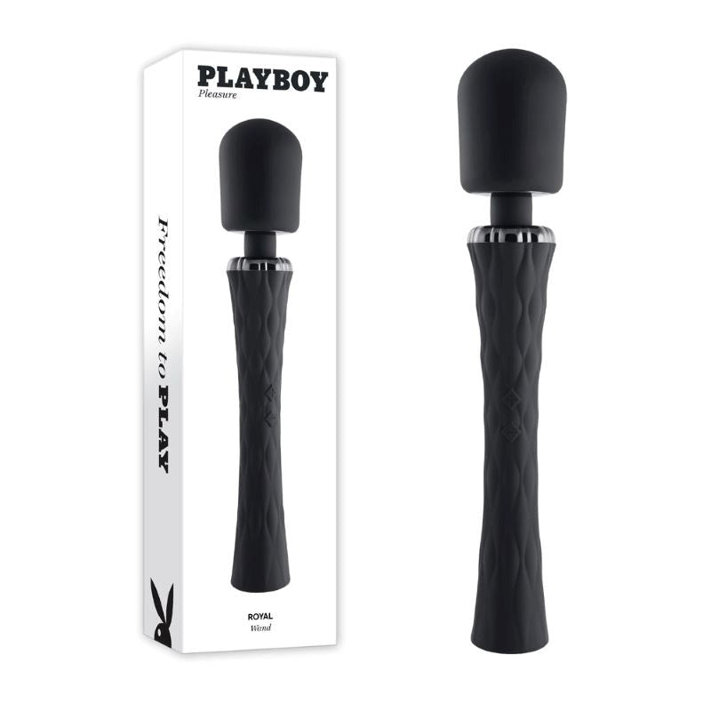 Playboy Pleasure Royal Vibrating Body Wand Massager - - Body Wands