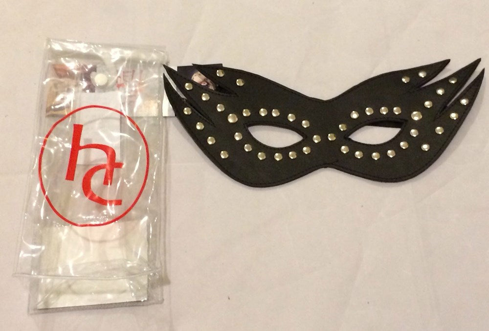 Risque Boutique Feline Mask with Studs Light - - Fancy Dress Ups