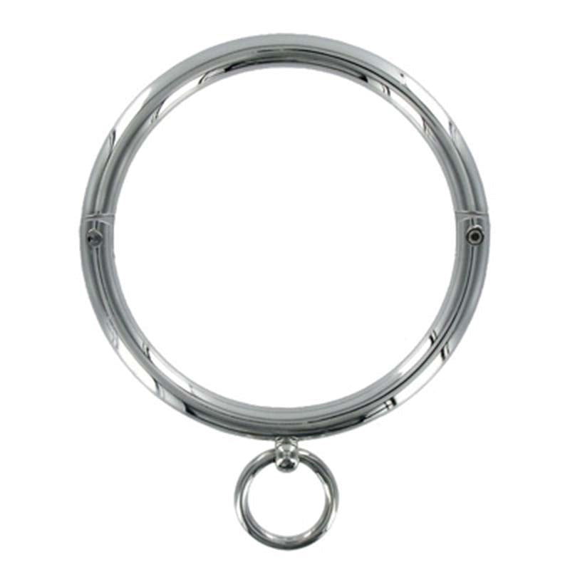 Round Bar Steel Slave Collar with O-Ring - - Steel Sex Toys