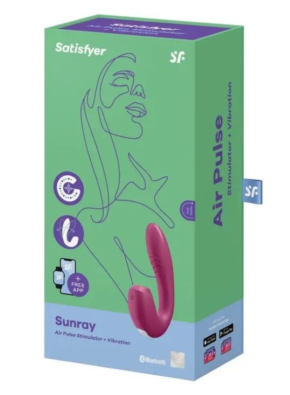 Satisfyer Sunray App Control G Spot and Clitoral Vibrator - - Remote Control Vibrators