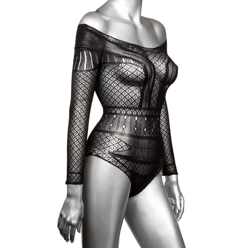 Scandal Plus Size Off the Shoulder Body Suit - - Hosiery
