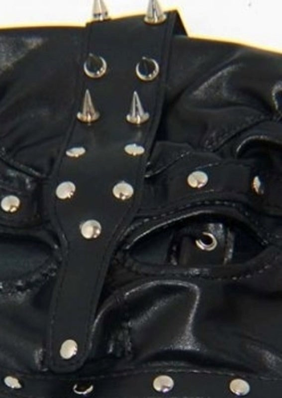 Spiked Bondage Hood Leather - - Bondage Hoods